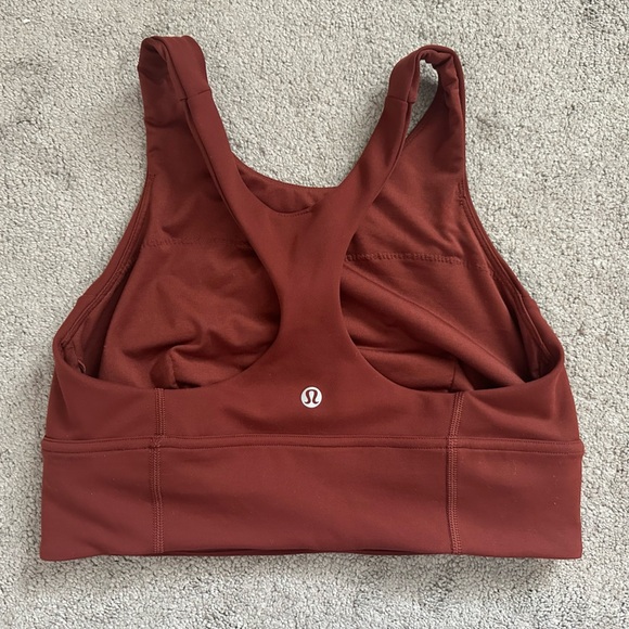 Lululemon Wunder Train Long-Line Bra Medium Support in Dark Terracotta Size 8 - Picture 3 of 6